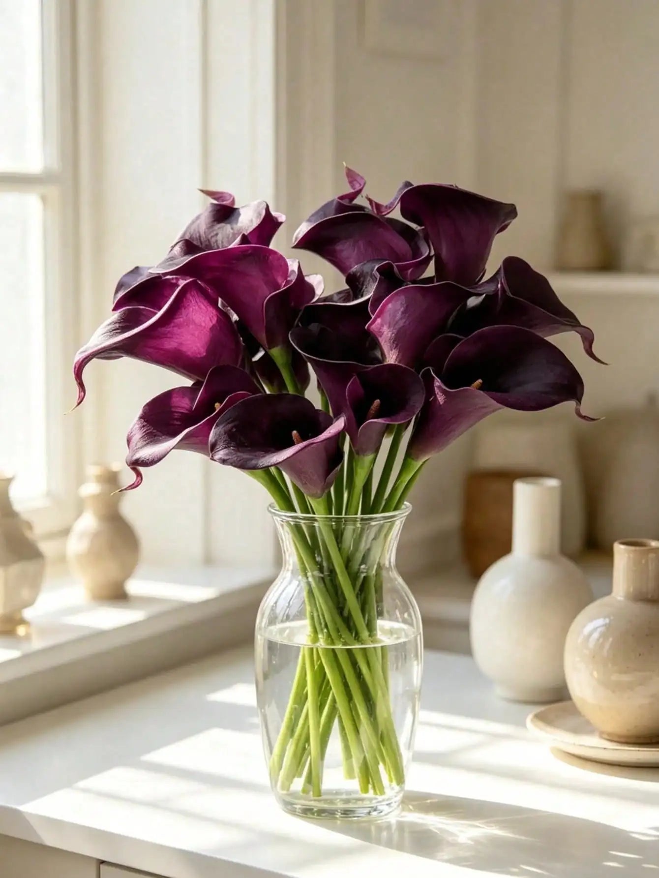 Artificial Calla Lily Bouquet Realistic Polyester Flowers For Wedding Decor