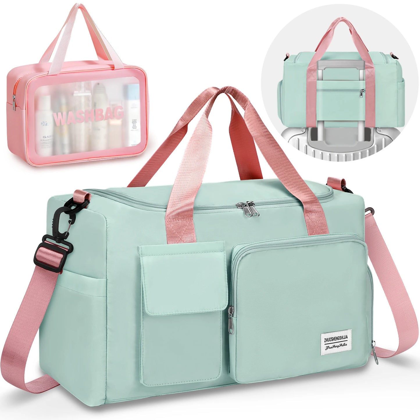 Waterproof Fitness Travel Duffel Bag With Dry And Wet Separation