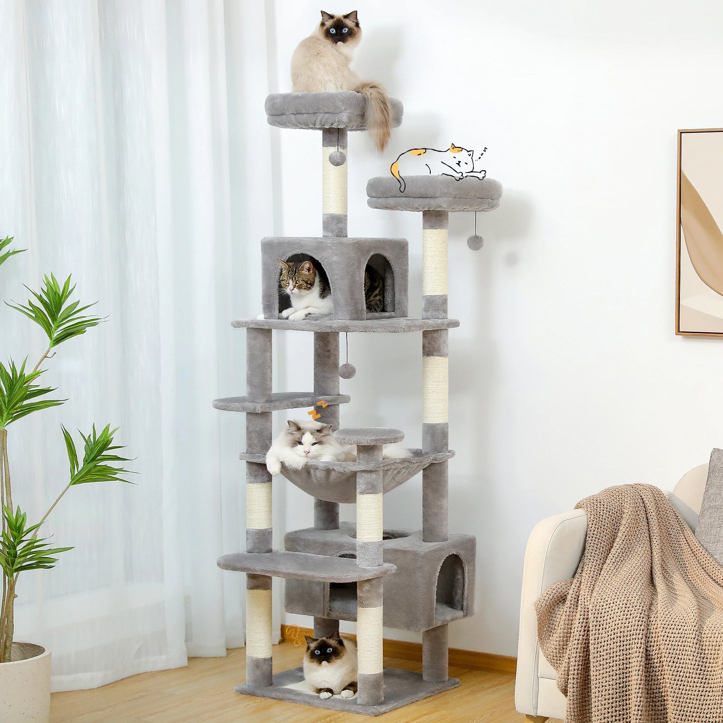 PAWZ Road Cat Tree And Tower For Indoor Cats