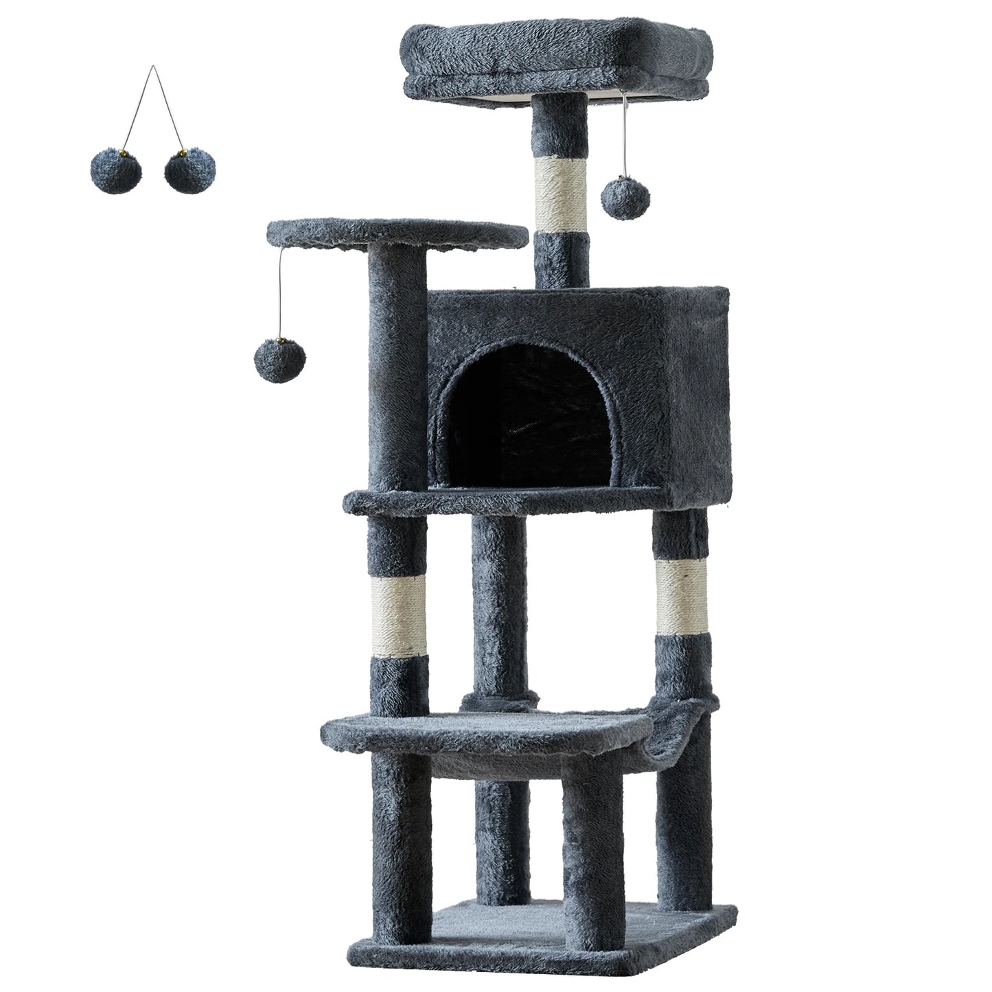 JHK Cat Tree MultiCat Climbing Tower Indoor Sisal Scratching Posts