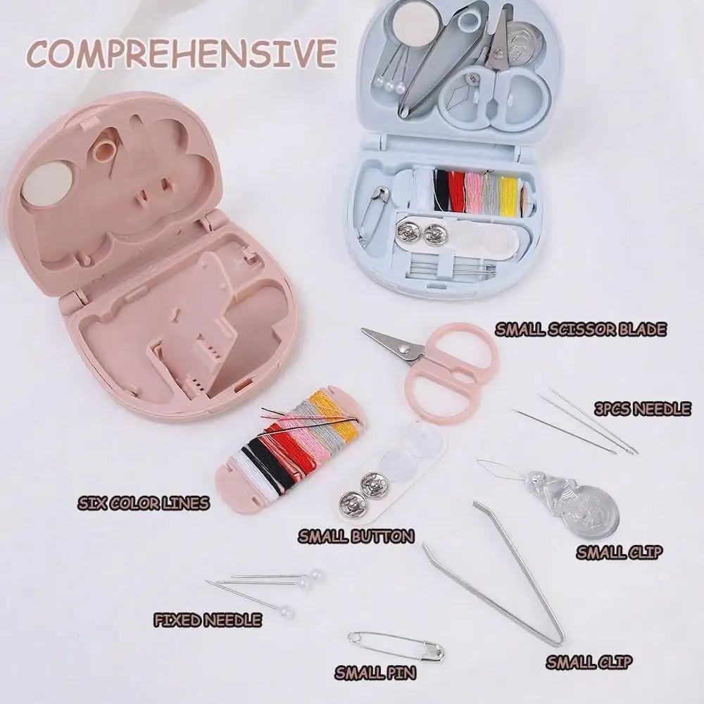 Travel Sewing Kit Portable Repair Pack With Threads Scissors Needles