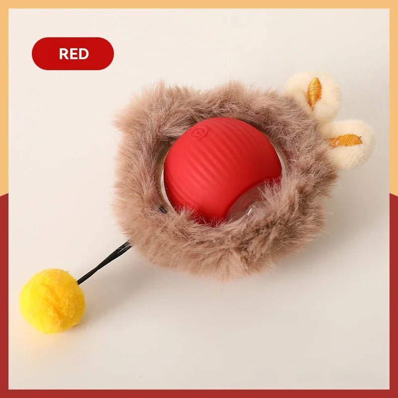 Rechargeable Automatic Rolling Ball Cat Toy Imitates Mouse