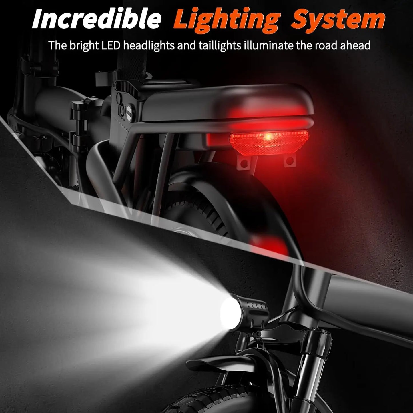 Electric Folding Bike For Adults And Teens 550W 25MPH With 48V Battery