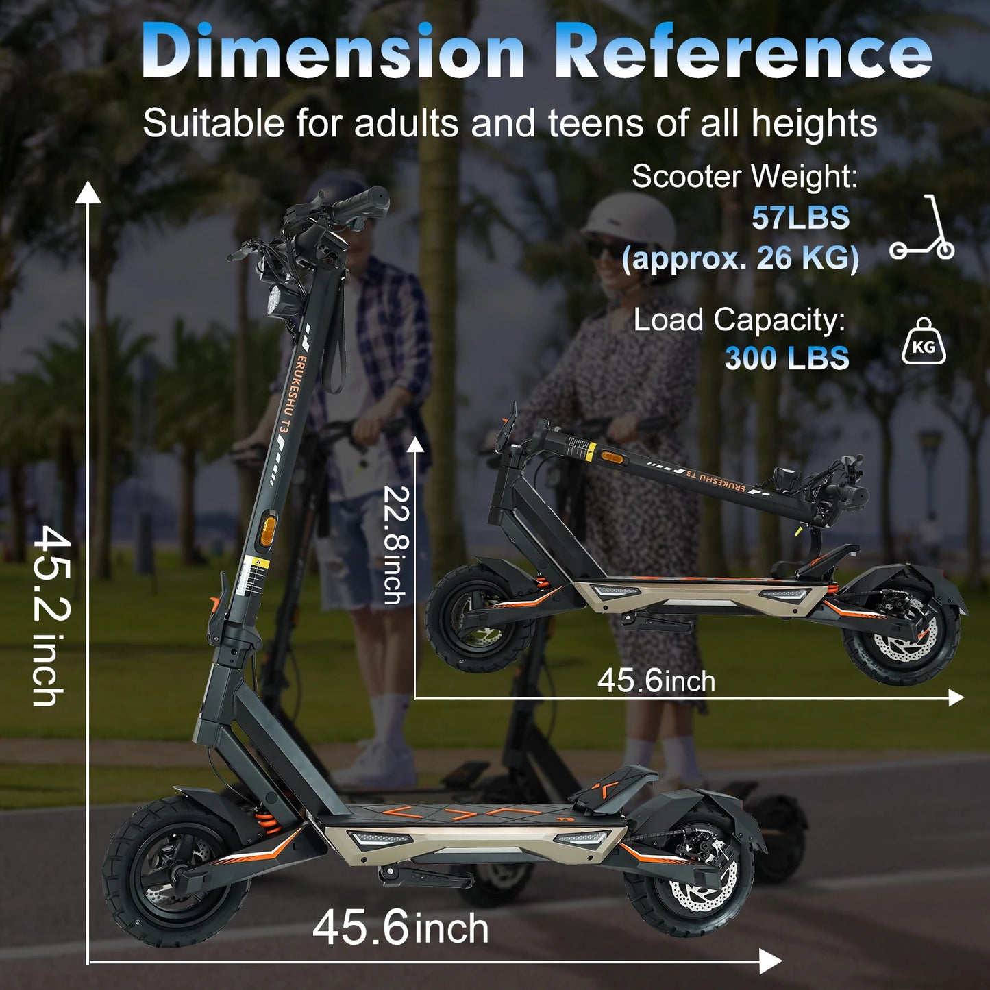 BIkydom Electric Scooter 1500W 40 MPH Max Speed 45 Miles Range