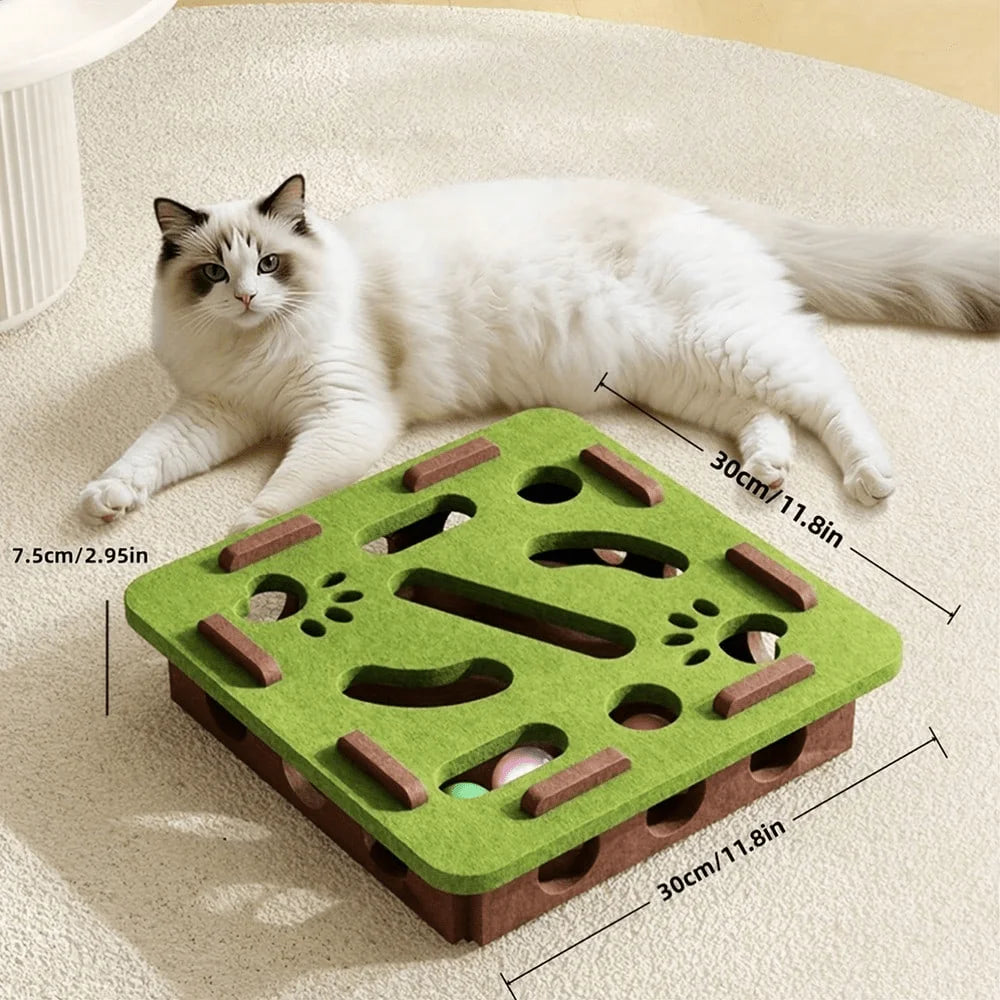 New Interactive Cat Puzzle Toy With Maze Tunnel Ball Bell