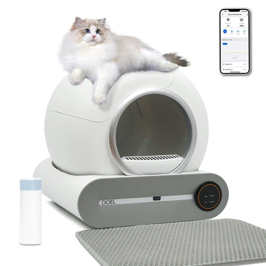 DOEL Self Cleaning Cat Litter Box Automatic Smart App