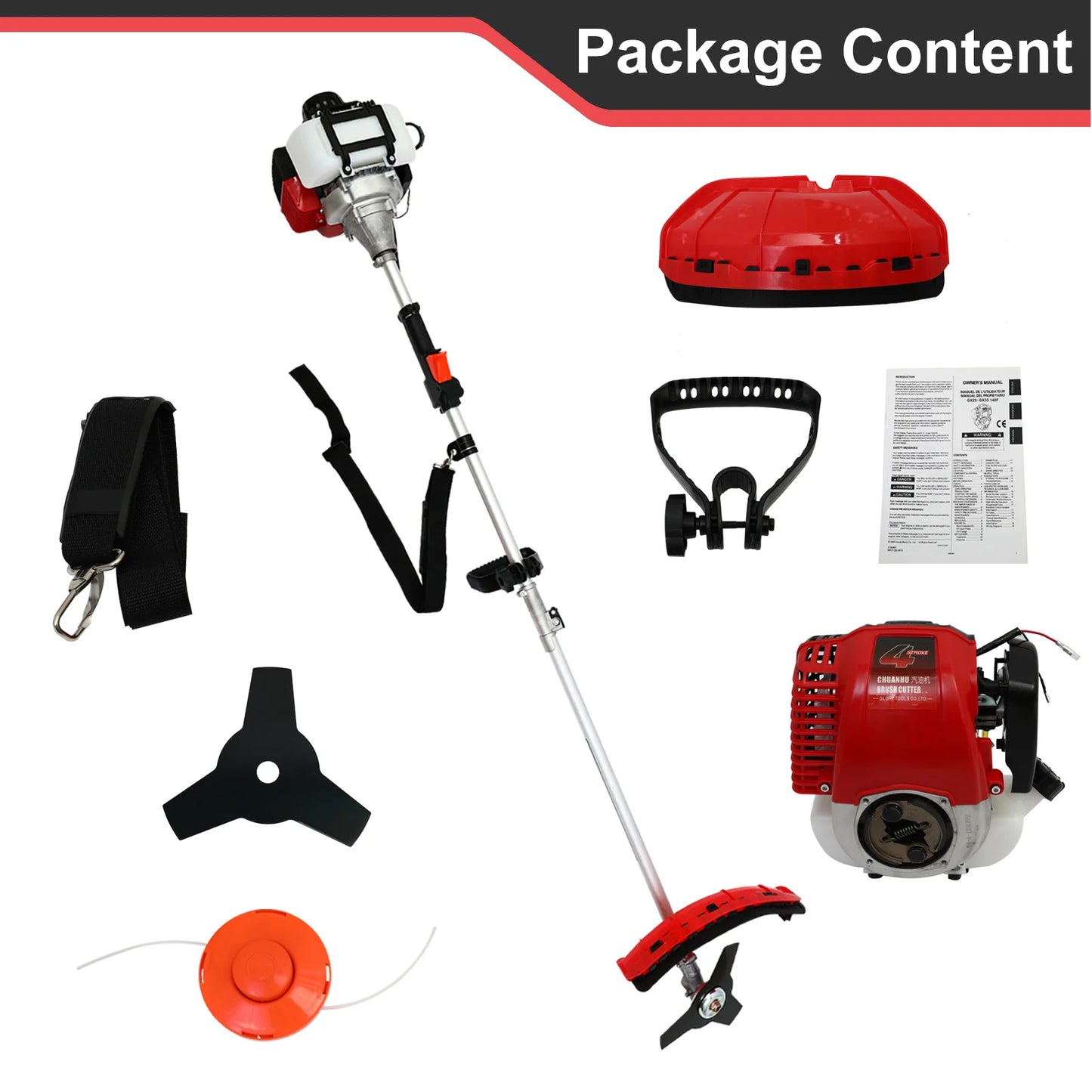 4 Stroke Gas Weed Eater Trimmer For Lawn And Garden