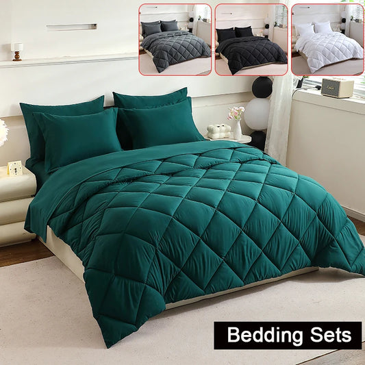 EasYum 7 Piece Bedding Set Comforter Sheets Pillowcases