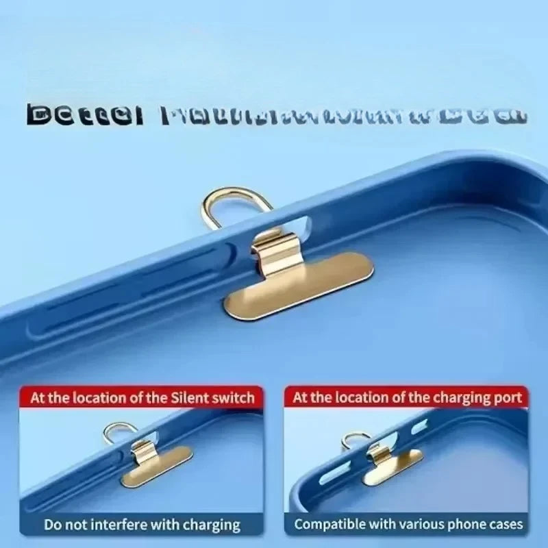 Mini Stainless Steel Lanyard Patch For iPhone 13 To 16