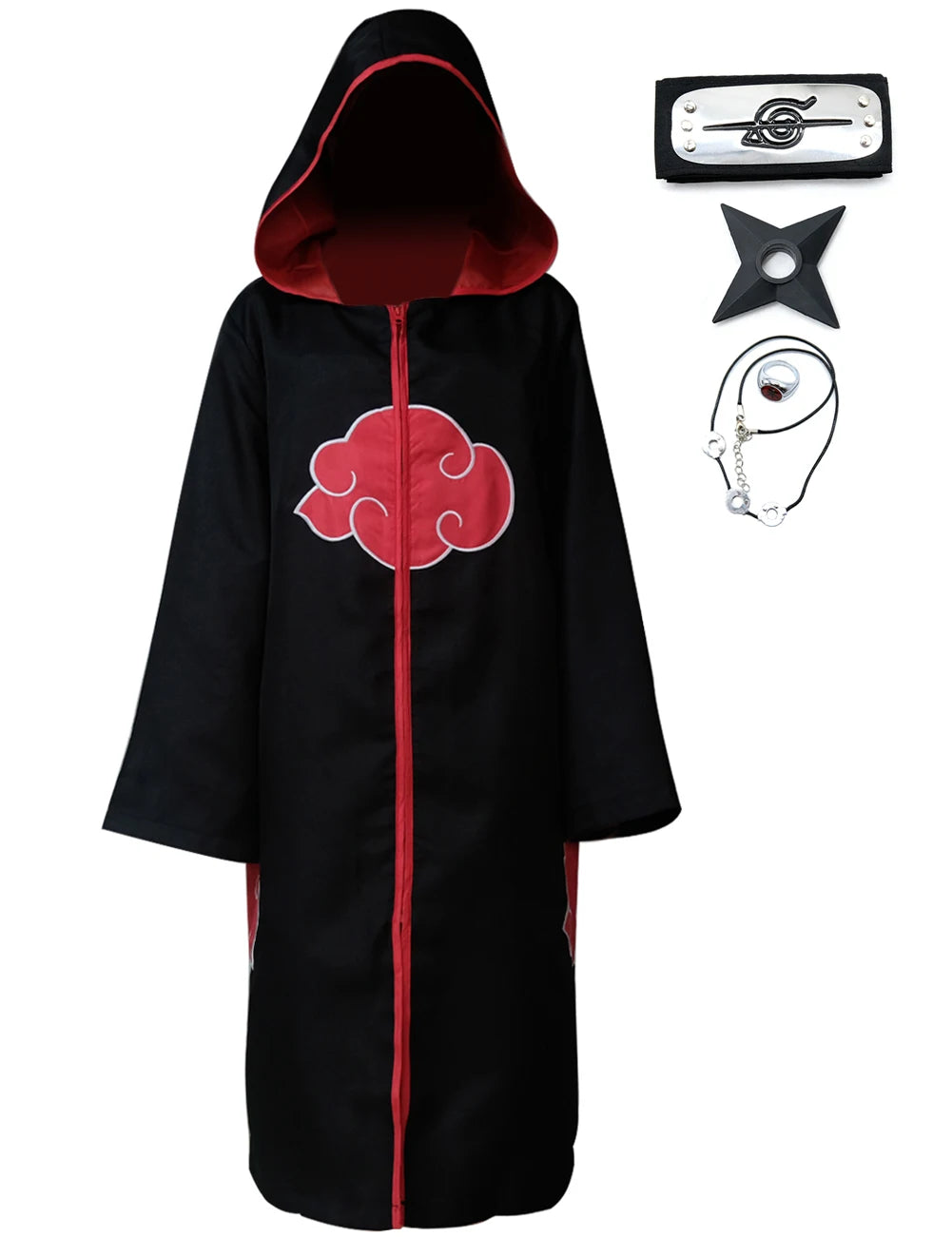 Akatsuki Uchiha Itachi Cloak Cosplay Costume With Accessories