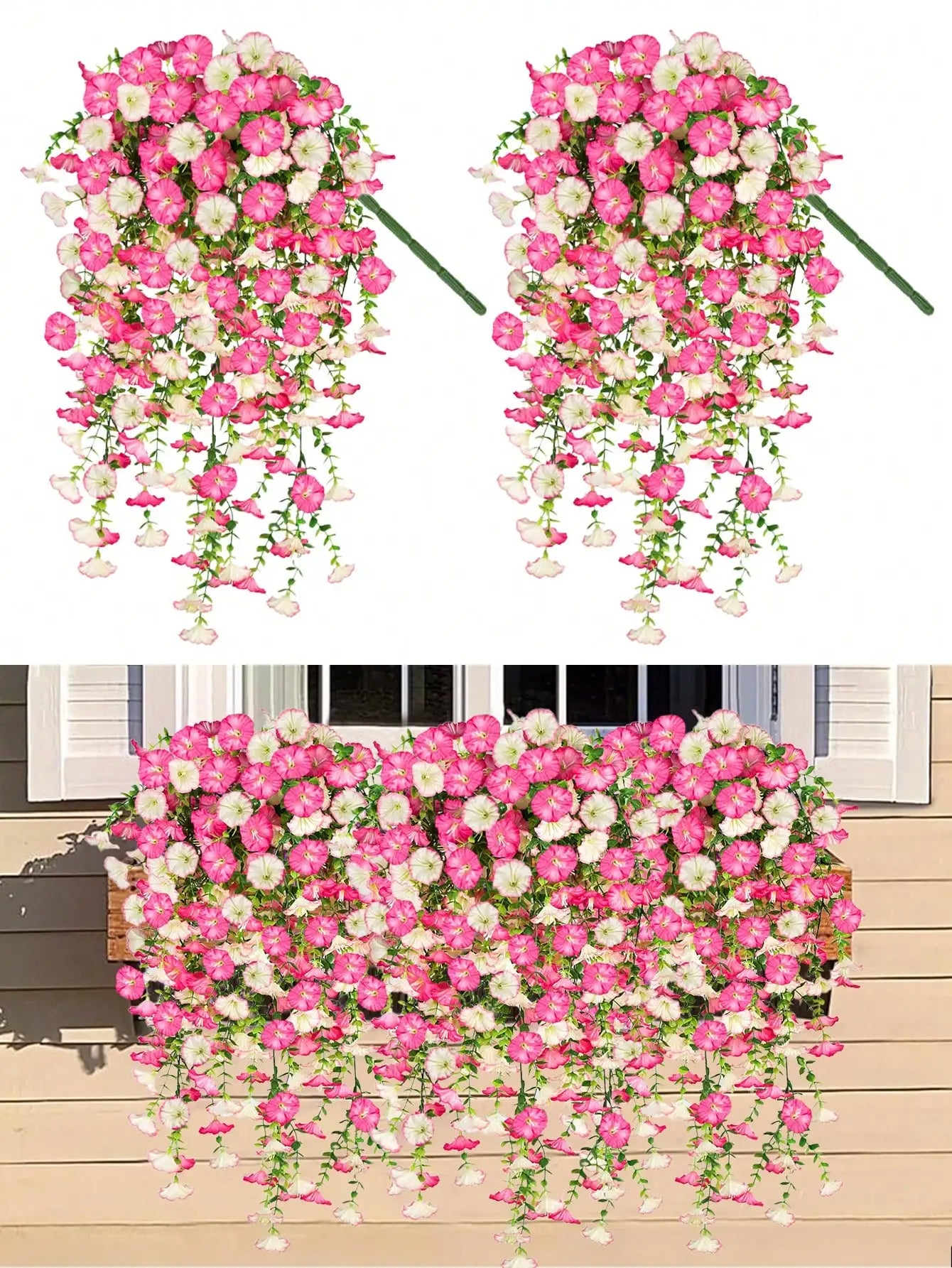 Artificial Eucalyptus Silk Flower Vine UV Resistant Outdoor Garden Decor