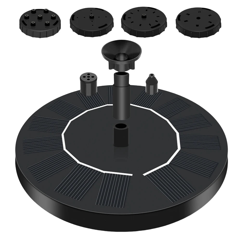 Floating Solar Fountain With Eight Nozzles For Ponds And Pools