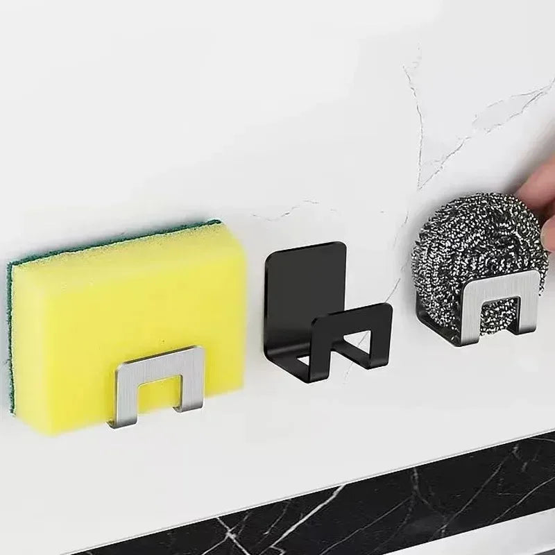 Stainless Steel Kitchen Sponge Holder Tray Drainer Rack Self Adhesive