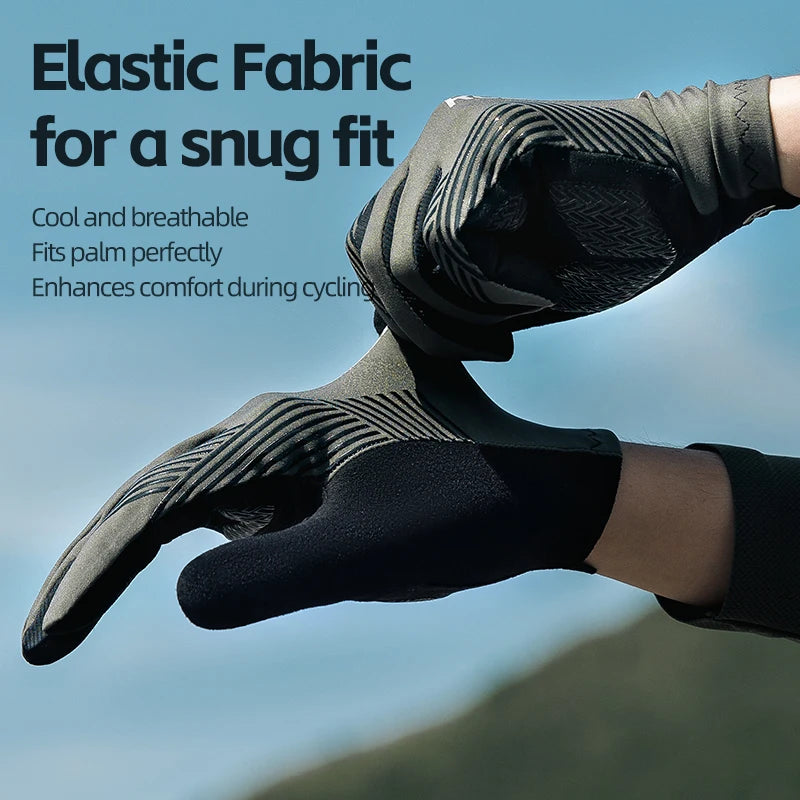 ROCKBROS Summer Cycling Gloves Breathable Non Slip Touchscreen Full Finger