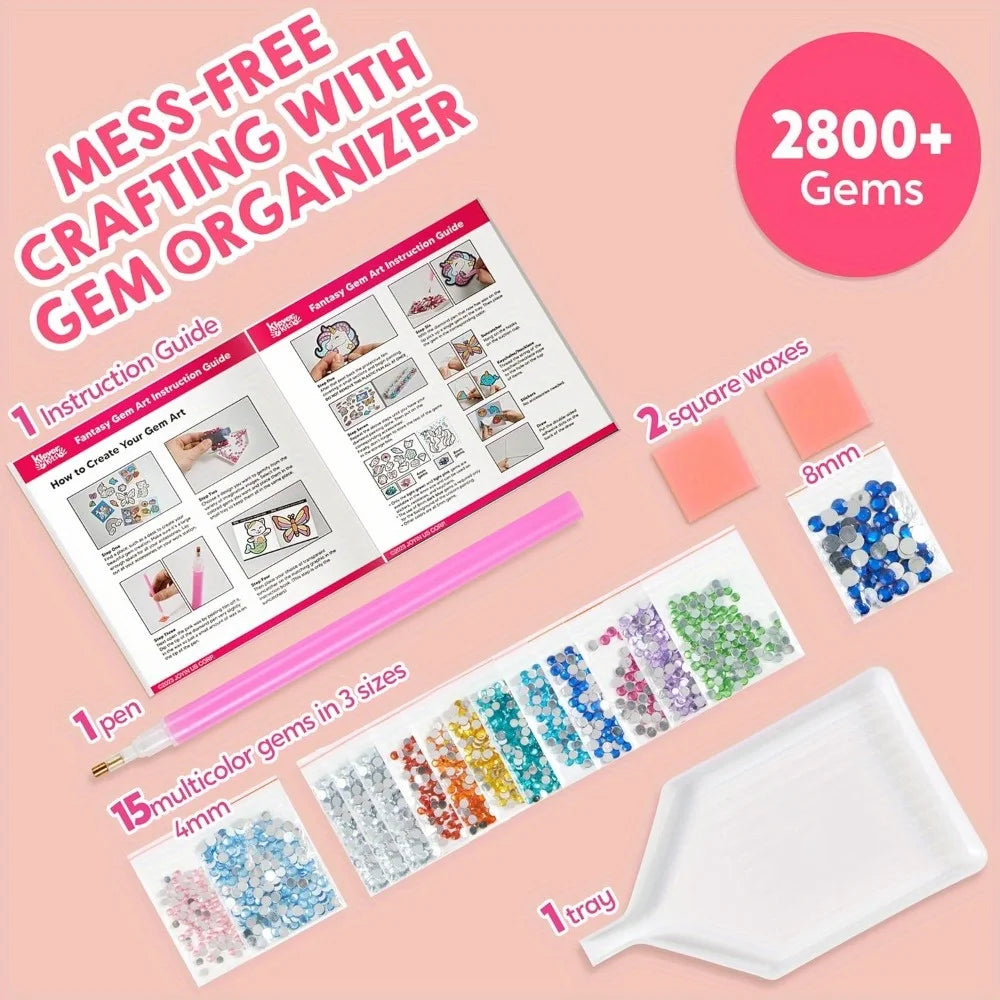 Joyfy 16 Projects Gem Painting Kit With 5D Gems For Girls Ages 6 12