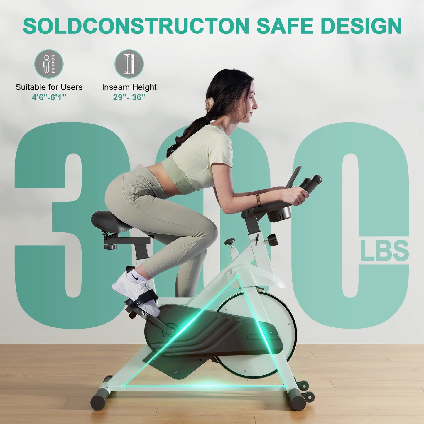 Superun 32 Level Magnetic Resistance Stationary Bike For Home Workouts