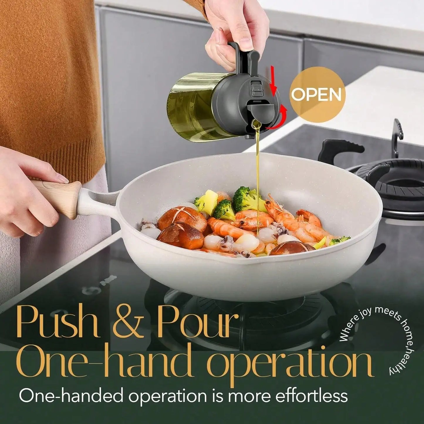 Olive Oil Dispenser 2 In 1 Cooking Oil Sprayer Mister