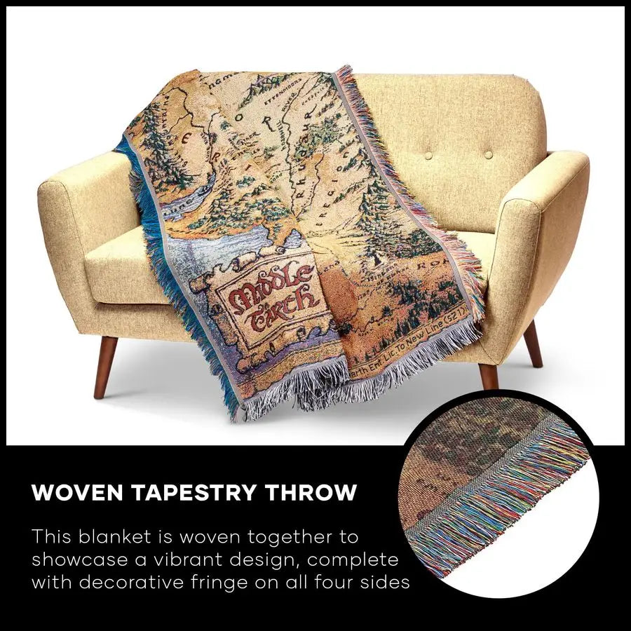 Lord Of The Rings The Hobbit Woven Tapestry Throw Blanket