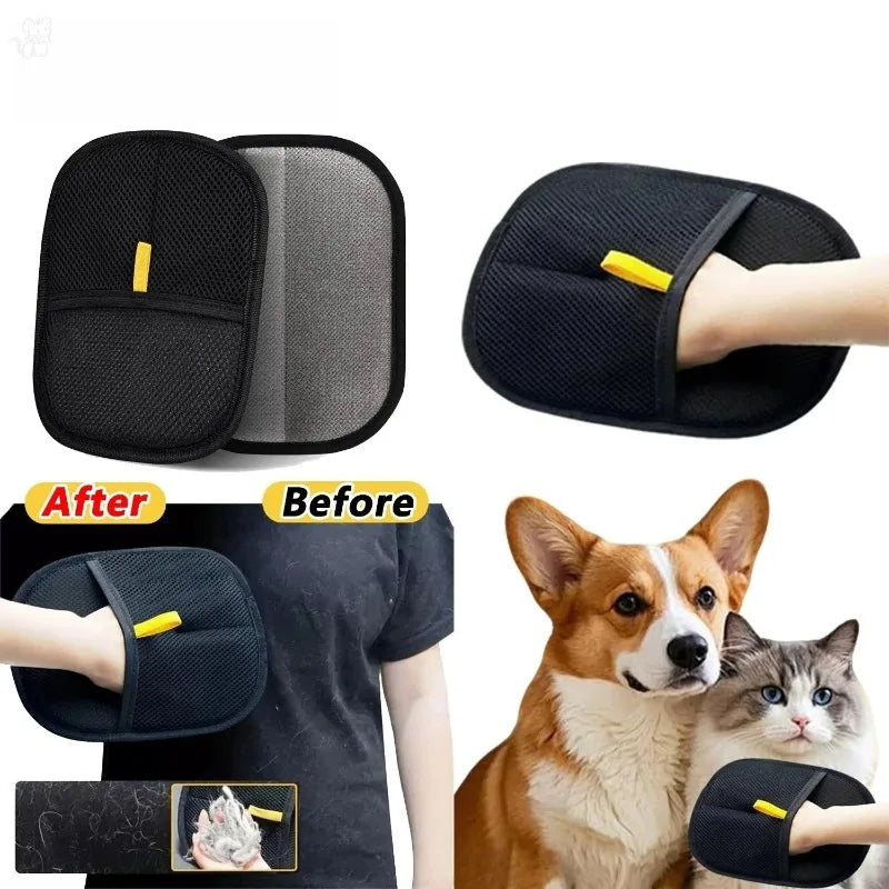 Pet Hair Removal Gloves Reusable Grooming Mitts For Pets