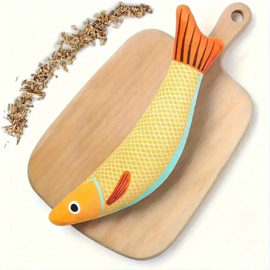 Realistic Fish Design Cat Toy With Sound For Indoor Play