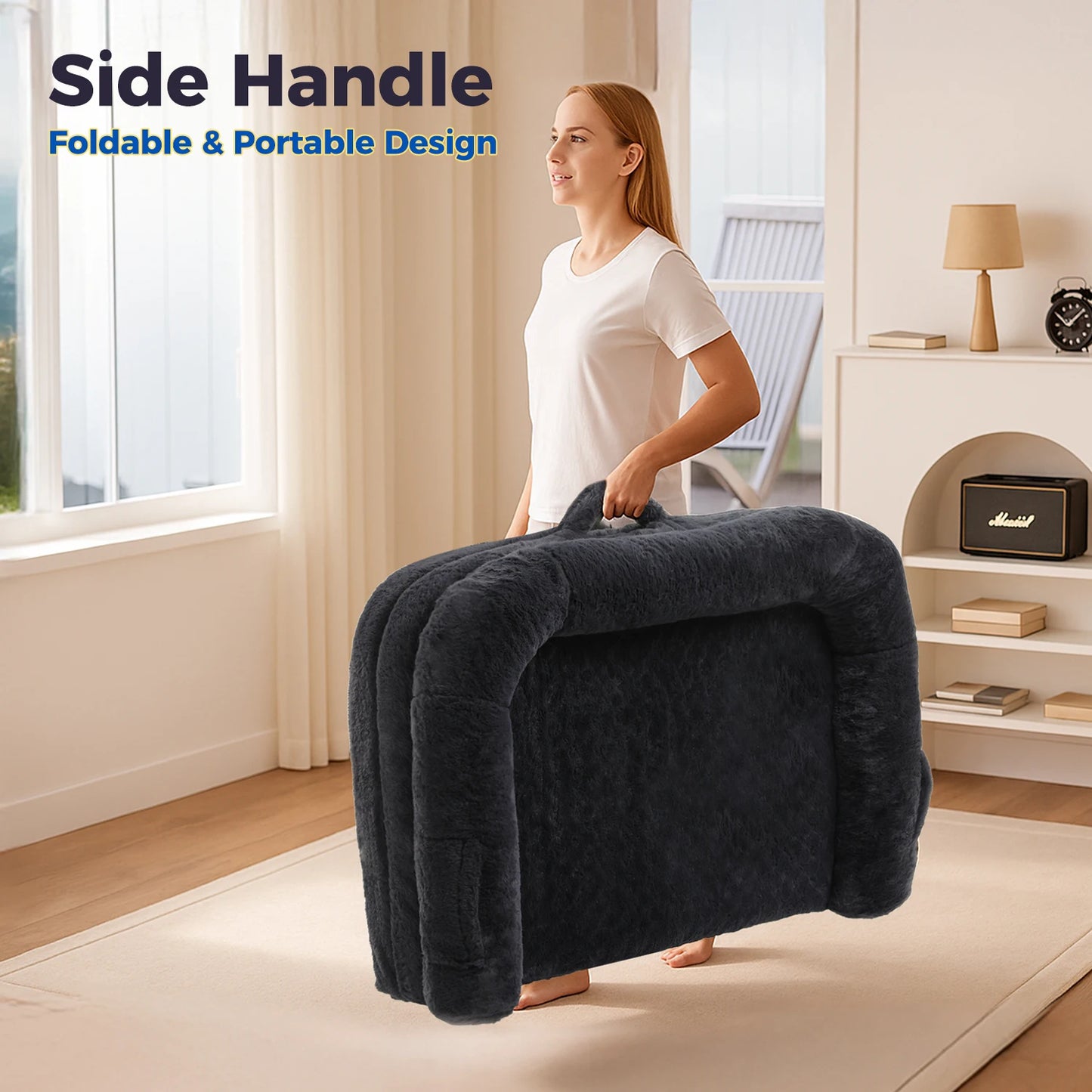 PAWZ Road Foldable Dog Bed Plush Washable Non Slip Sofa