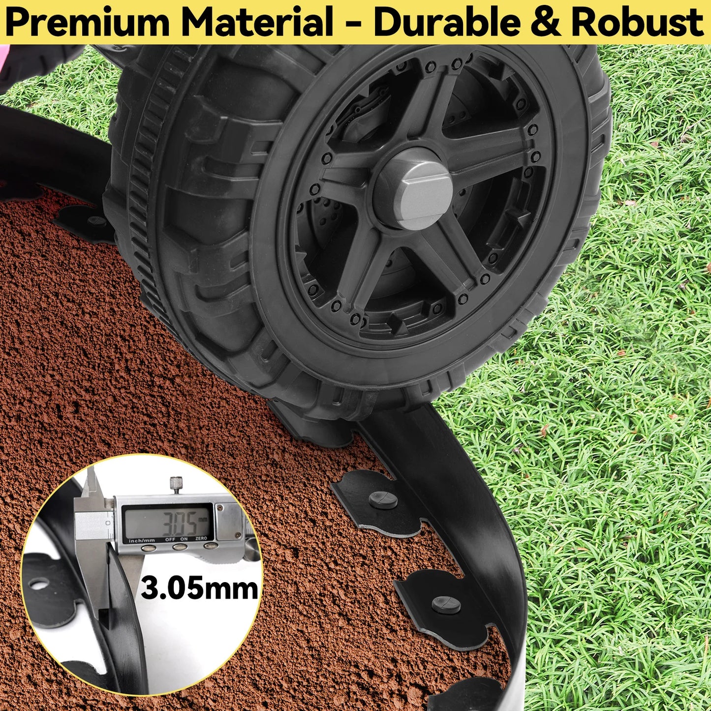 Plastic Lawn Edging Border Kit With 60 Anchoring Spikes