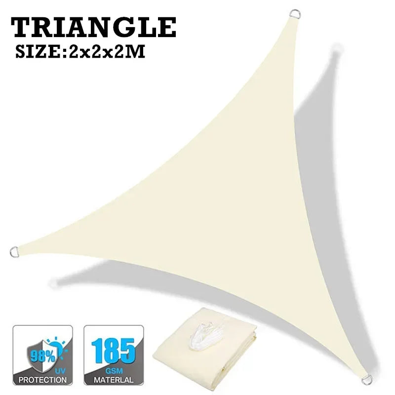 Waterproof Sun Shade Sail 160GSM For Outdoor Patio Garden Beach Camping