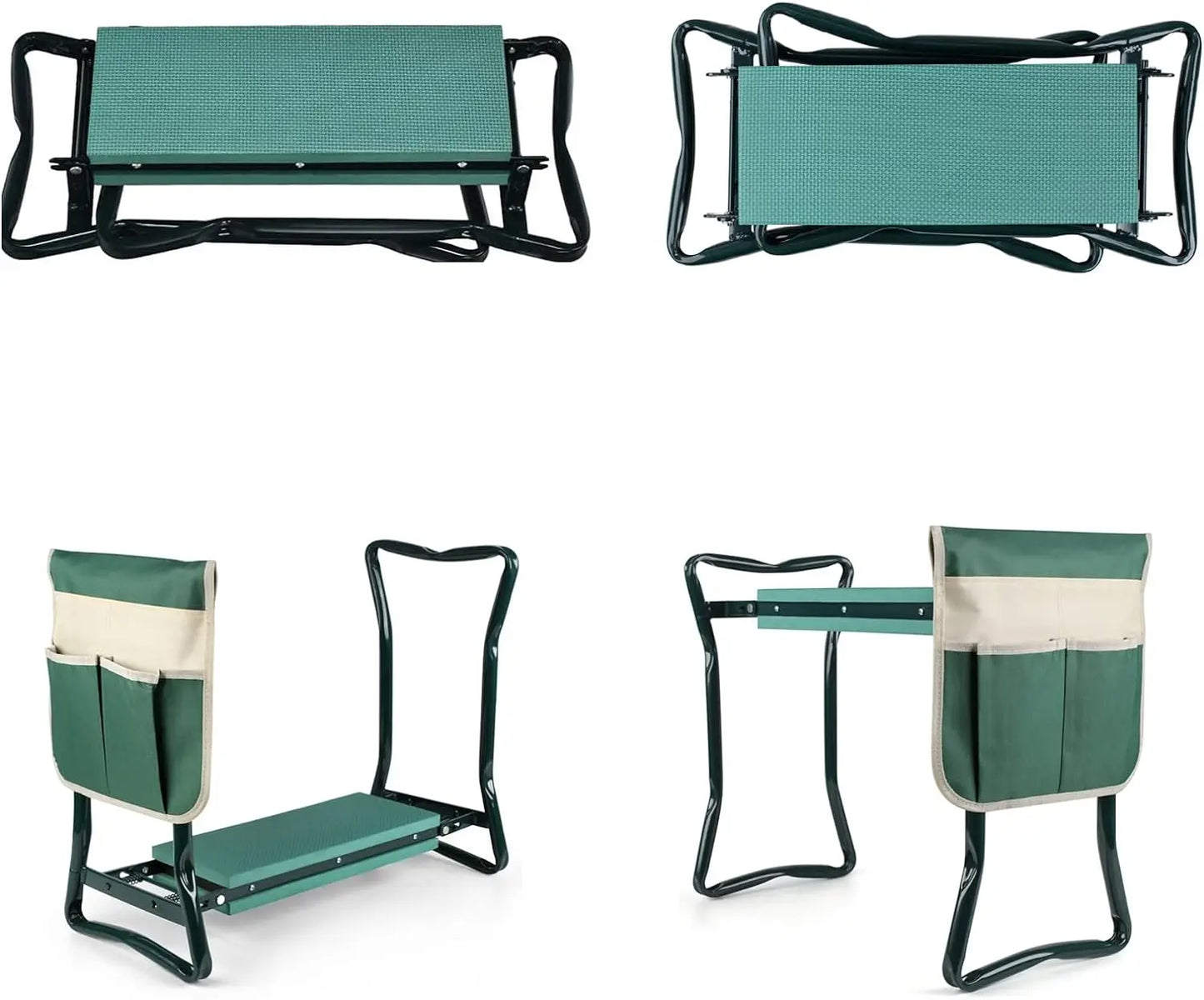 Garden Kneeler And Seat Folding Bench Portable With EVA Pad