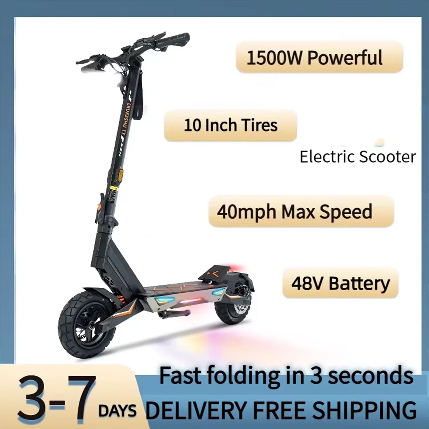 BIkydom Electric Scooter 1500W 40 MPH Max Speed 45 Miles Range
