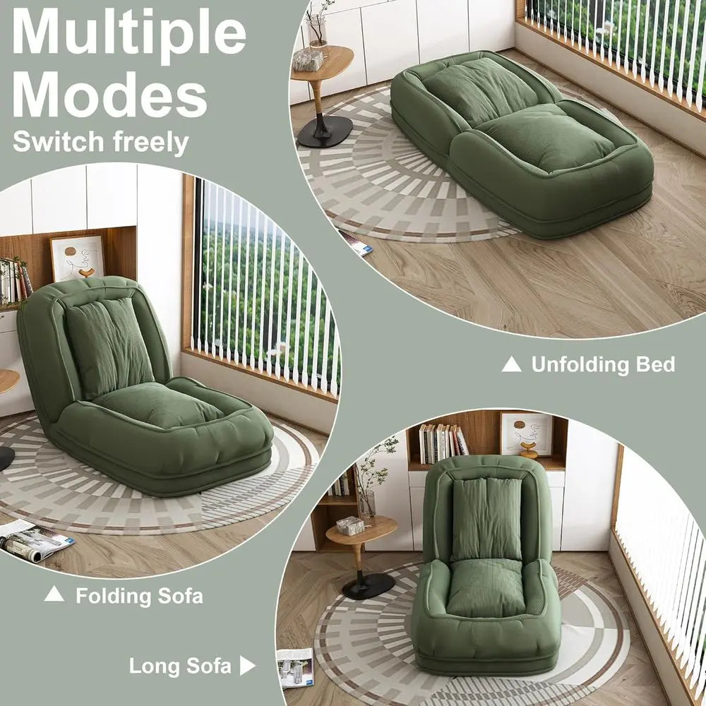 Corduroy Dog Bed For Adults Foldable Lounge Sofa With Cushions