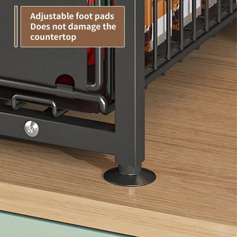 AEHOME Pull Out Under Sink Storage Rack 2 Tier Organizer