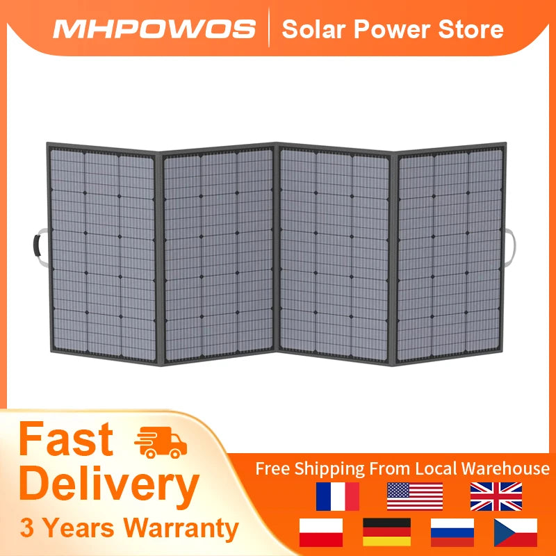 MHPOWOS 400W Portable Waterproof Foldable Solar Panel for Off Grid