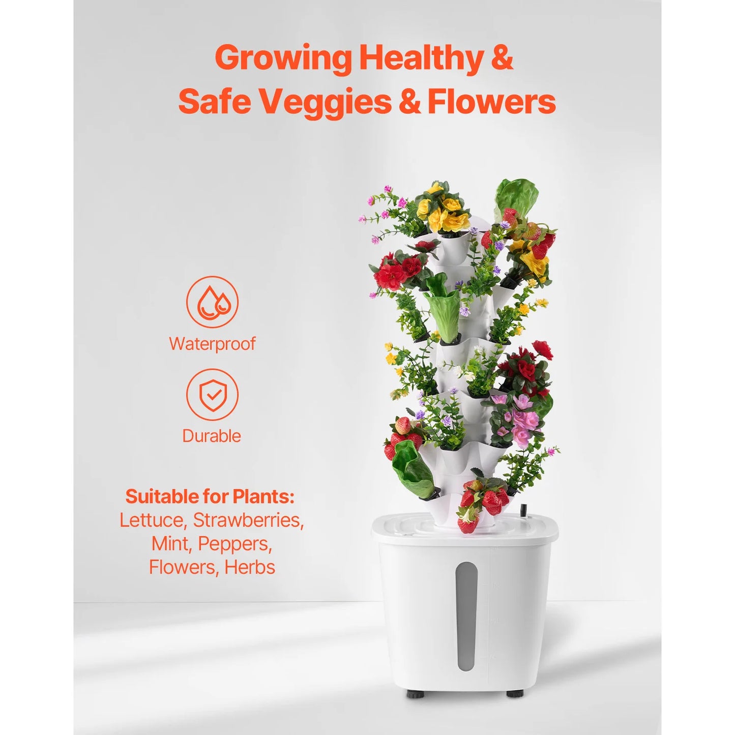 Hydroponic Tower Garden With Six Tiers Pods System
