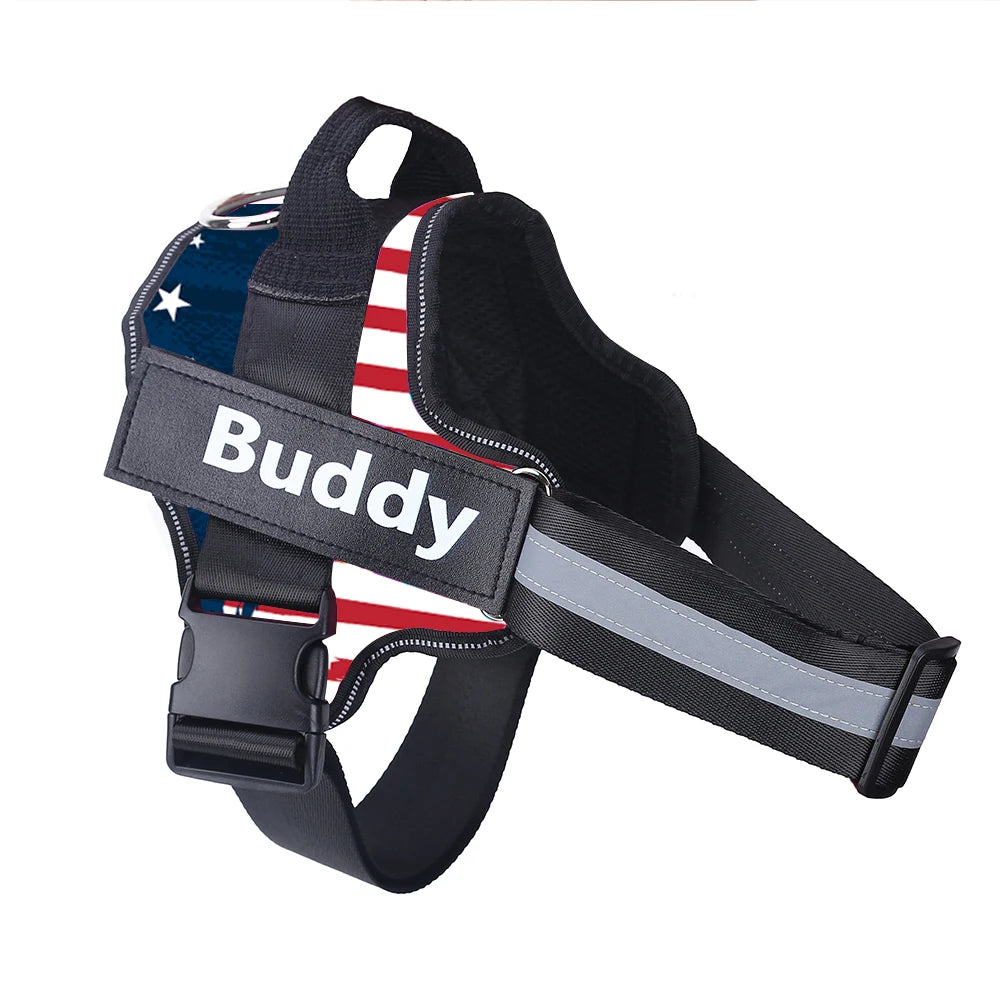Bolux Personalized No Pull Reflective Dog Harness Vest All Sizes