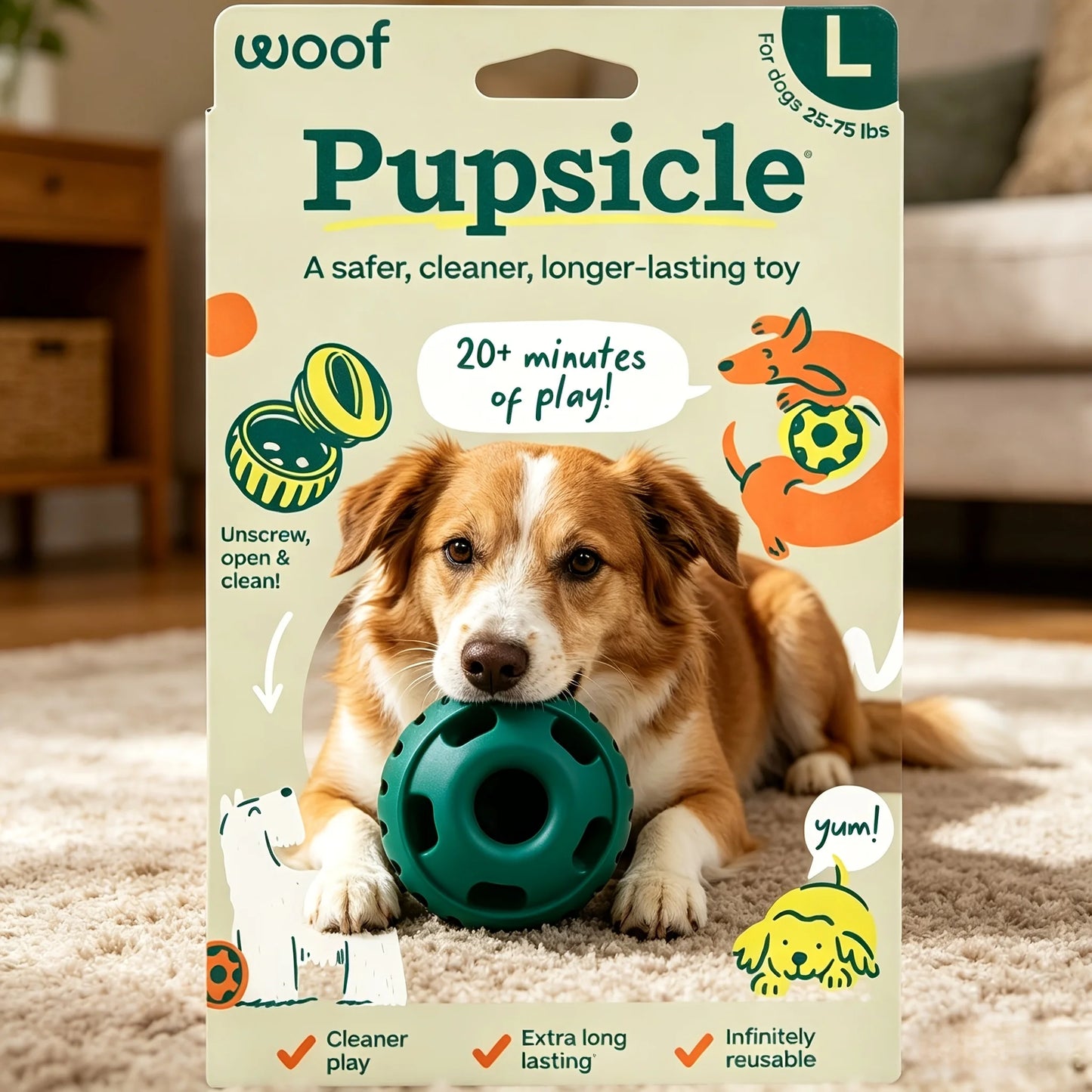 Silicone Interactive Dog Chew Toys With Cushioned Snack Box