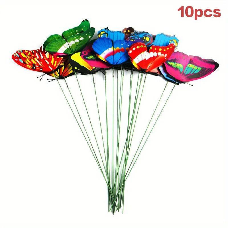 Butterfly Garden Stakes 3D PVC Decor for Yard and Pots