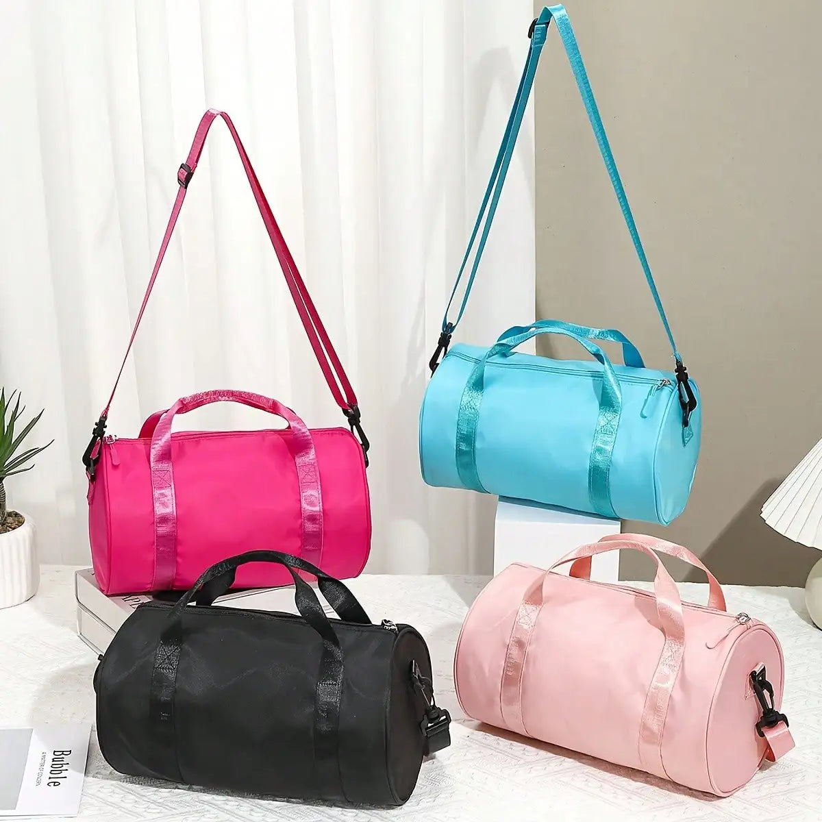 Mini Gym Bag Lightweight Barrel Duffle Crossbody For Women Men