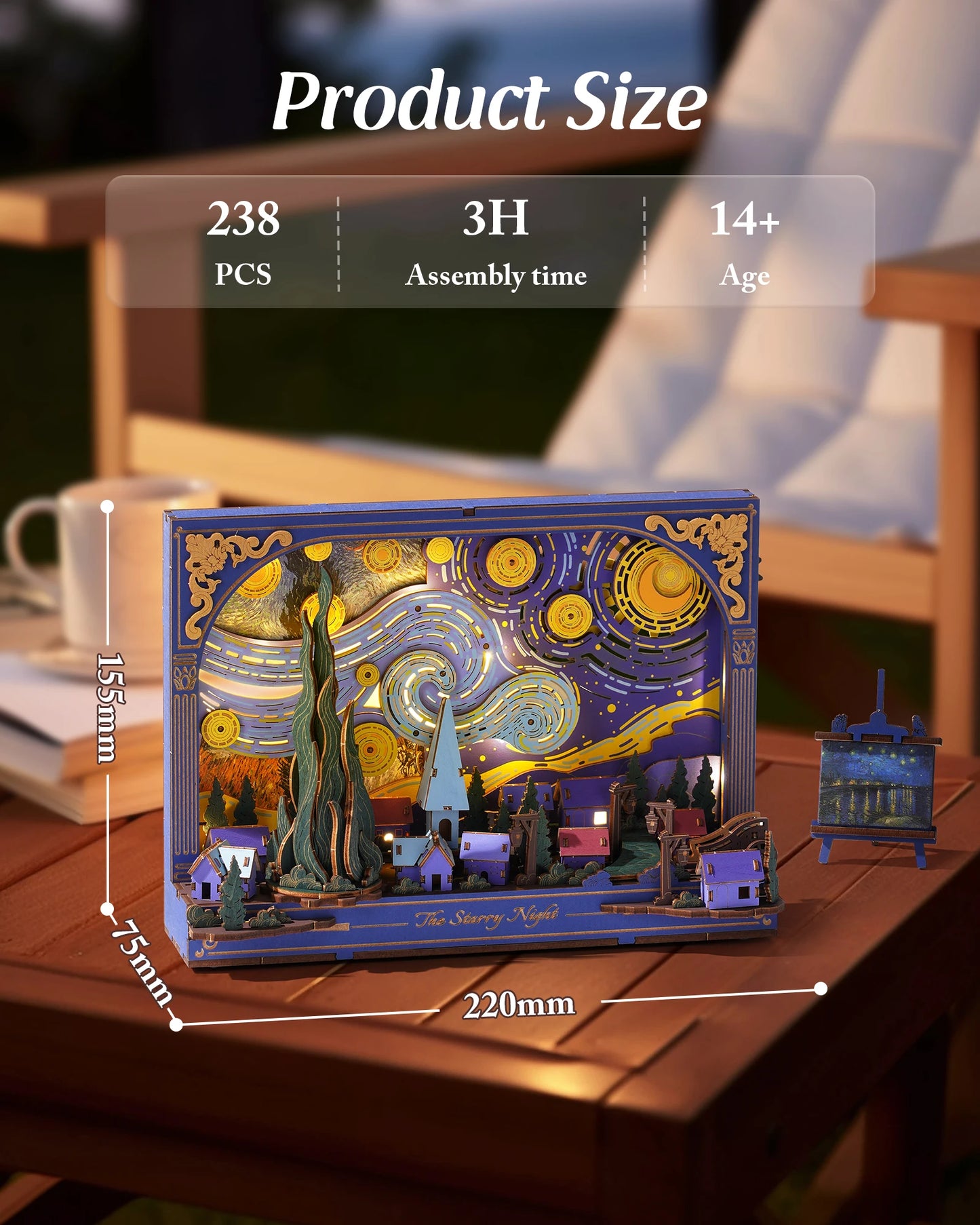 ROKR Starry Night 3D Puzzle Kit Vincent Van Gogh
