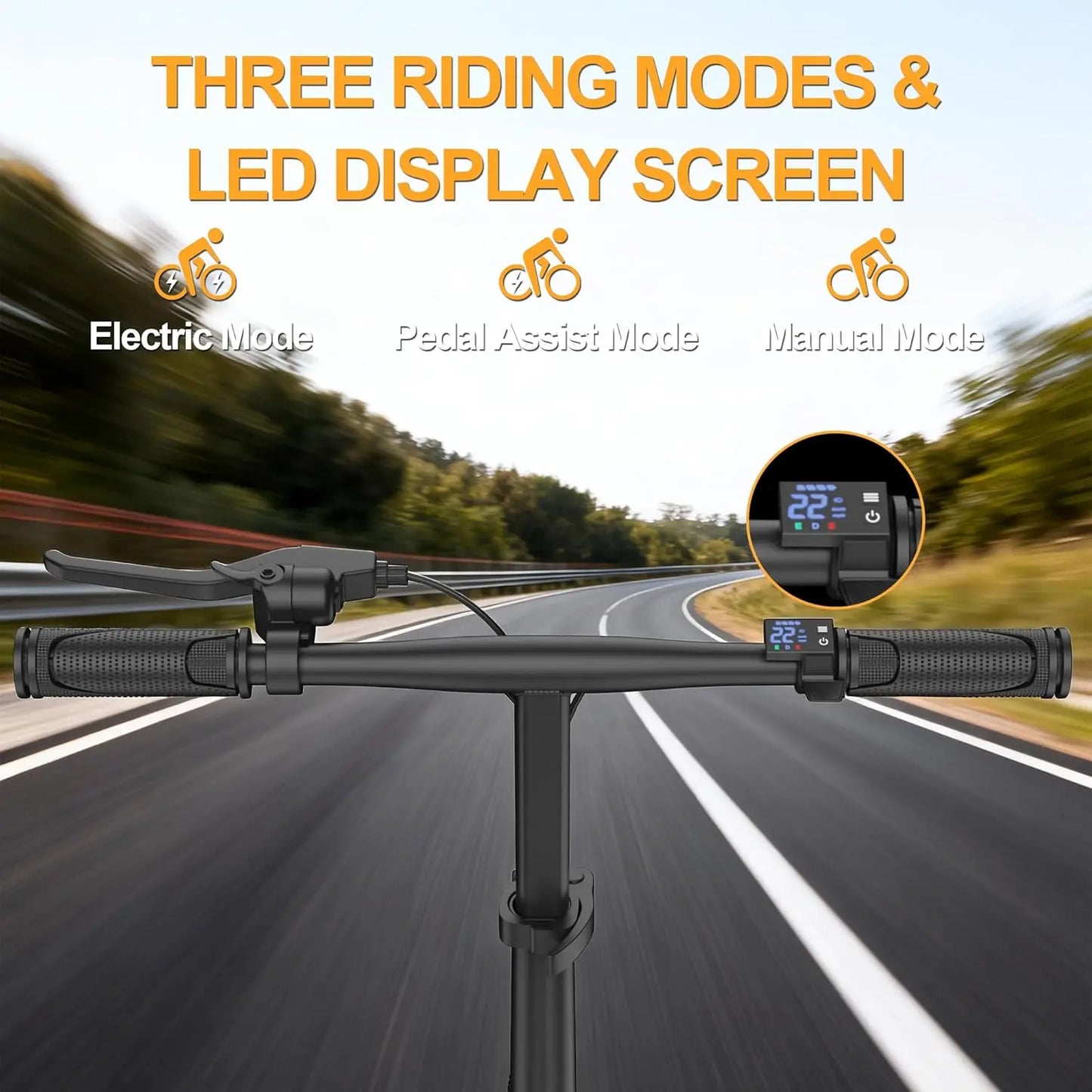 Ladped Foldable Electric Bike 500W 48V Battery Two Seat For Adults