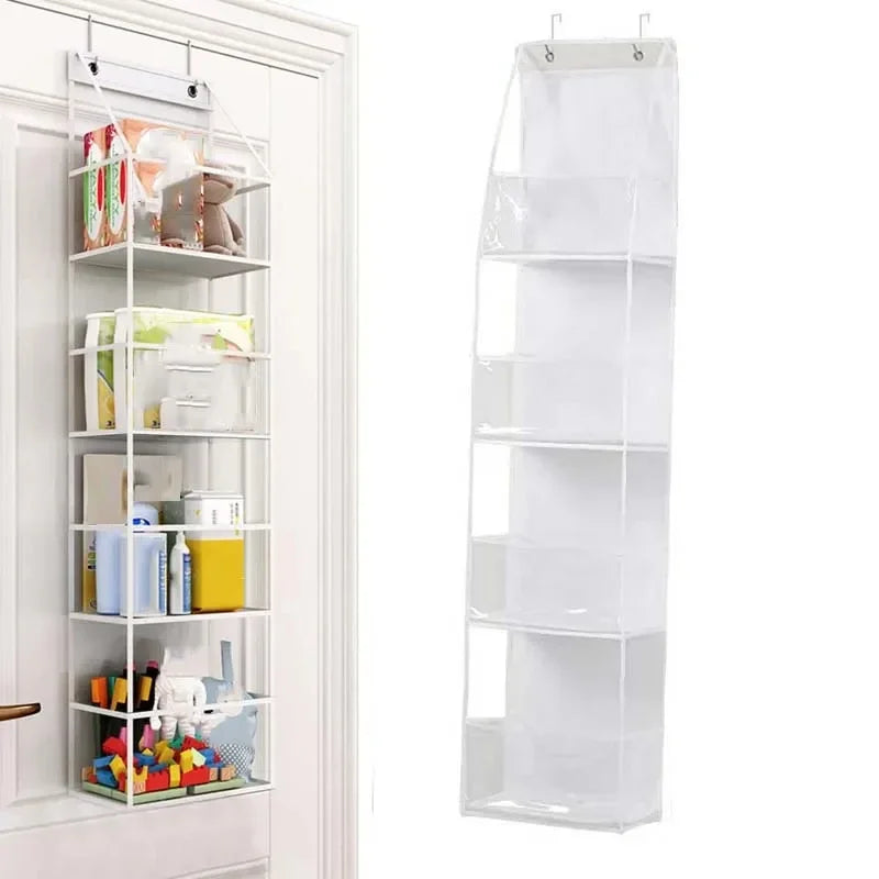 4 Layer Foldable Hanging Storage Bag Behind Door Closet Organizer
