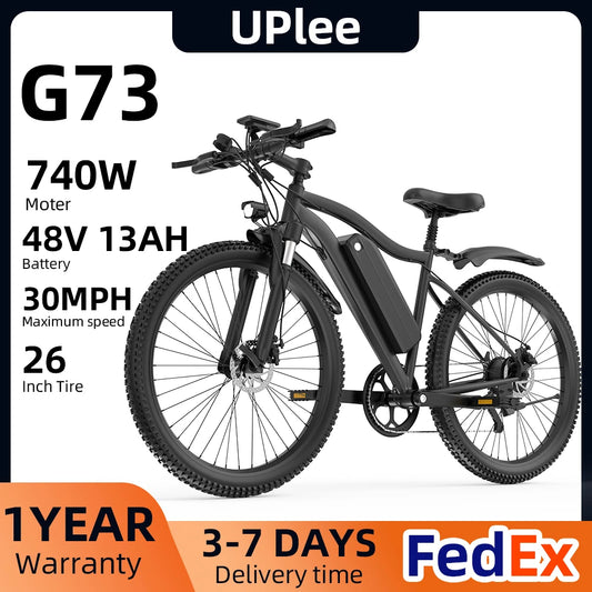 UPlee G73 Electric Bike 740W 48V 13Ah Fat Tire Mountain