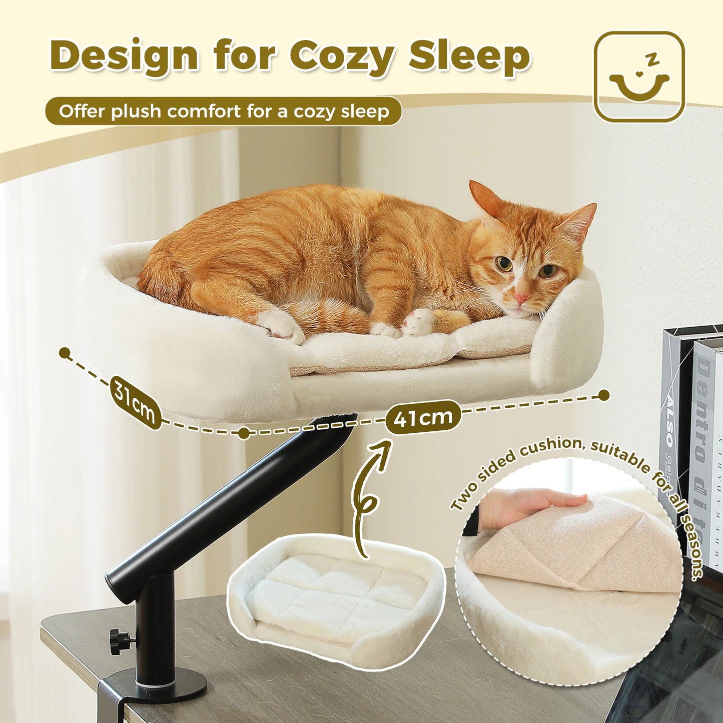 PAWZ Road Cat Desk Bed 360 Rotatable Cat Stand Hammock