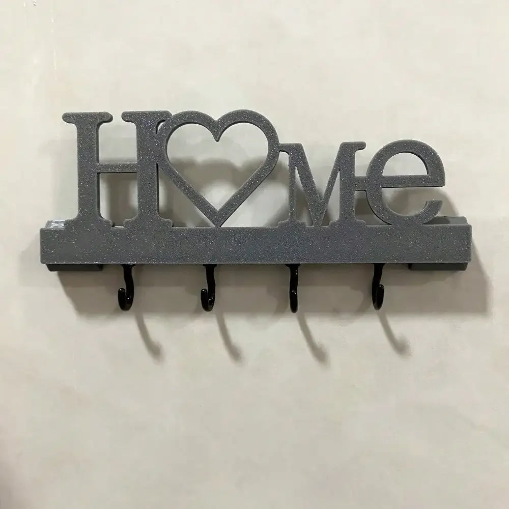Heart Shape Wall Mounted Key Holder Entryway Organizer Adhesive Hooks