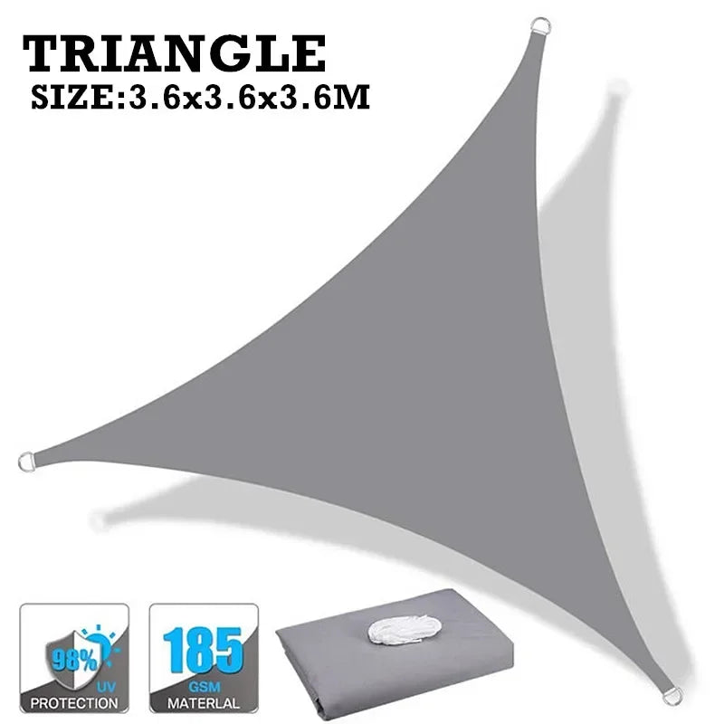 Waterproof Sun Shade Sail 160GSM For Outdoor Patio Garden Beach Camping