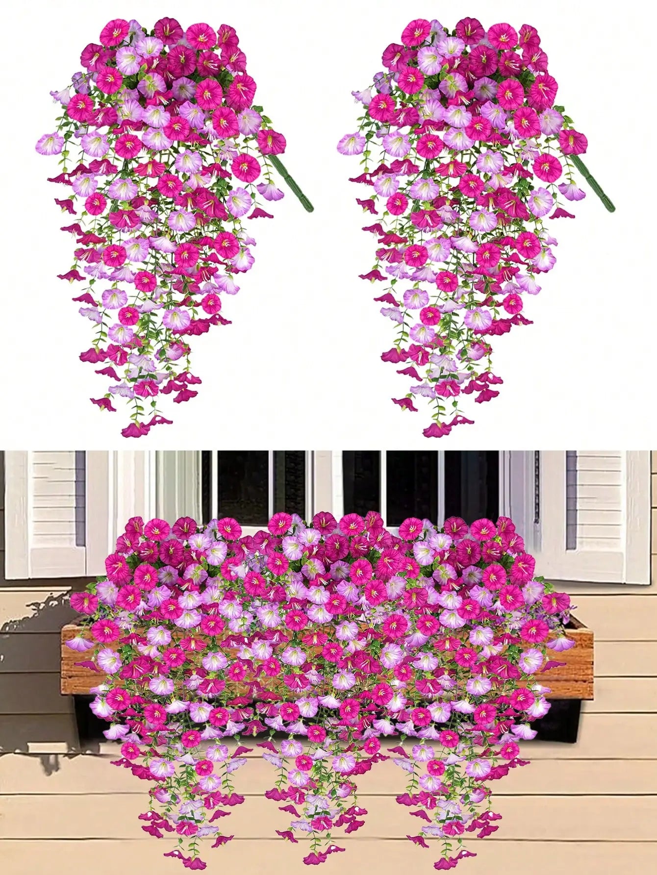 Artificial Eucalyptus Silk Flower Vine UV Resistant Outdoor Garden Decor