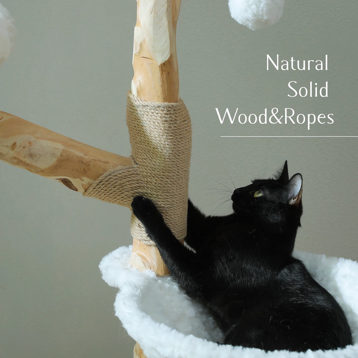 PAWZ Road Cat Tree Tower With Sisal Scratching Post And Wicker Basket