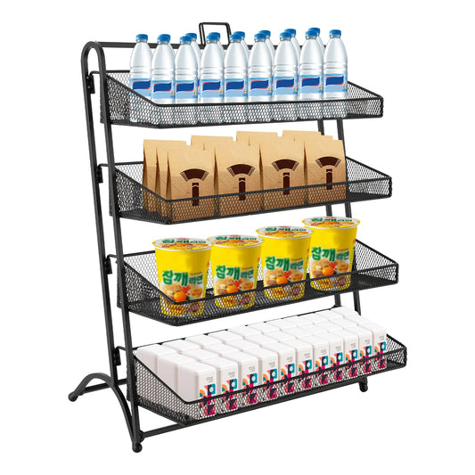Bymaocar 4-Tier Snack Display Rack for Countertop Stores