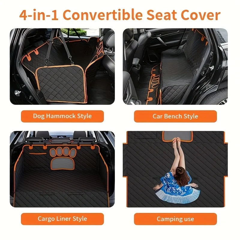 NONECN Dog Hammock Car Seat Cover For Pets Heavy Duty