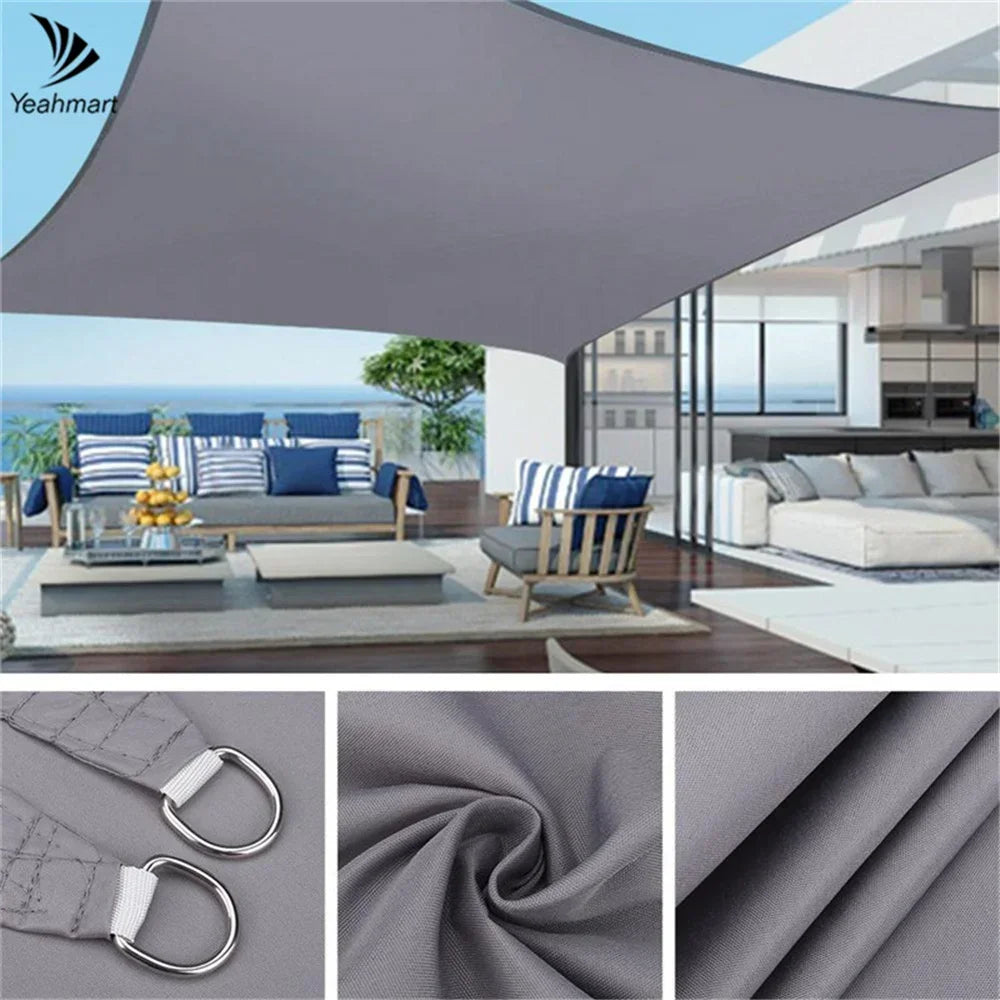 Waterproof Sun Shade Sail 160GSM For Outdoor Patio Garden Beach Camping