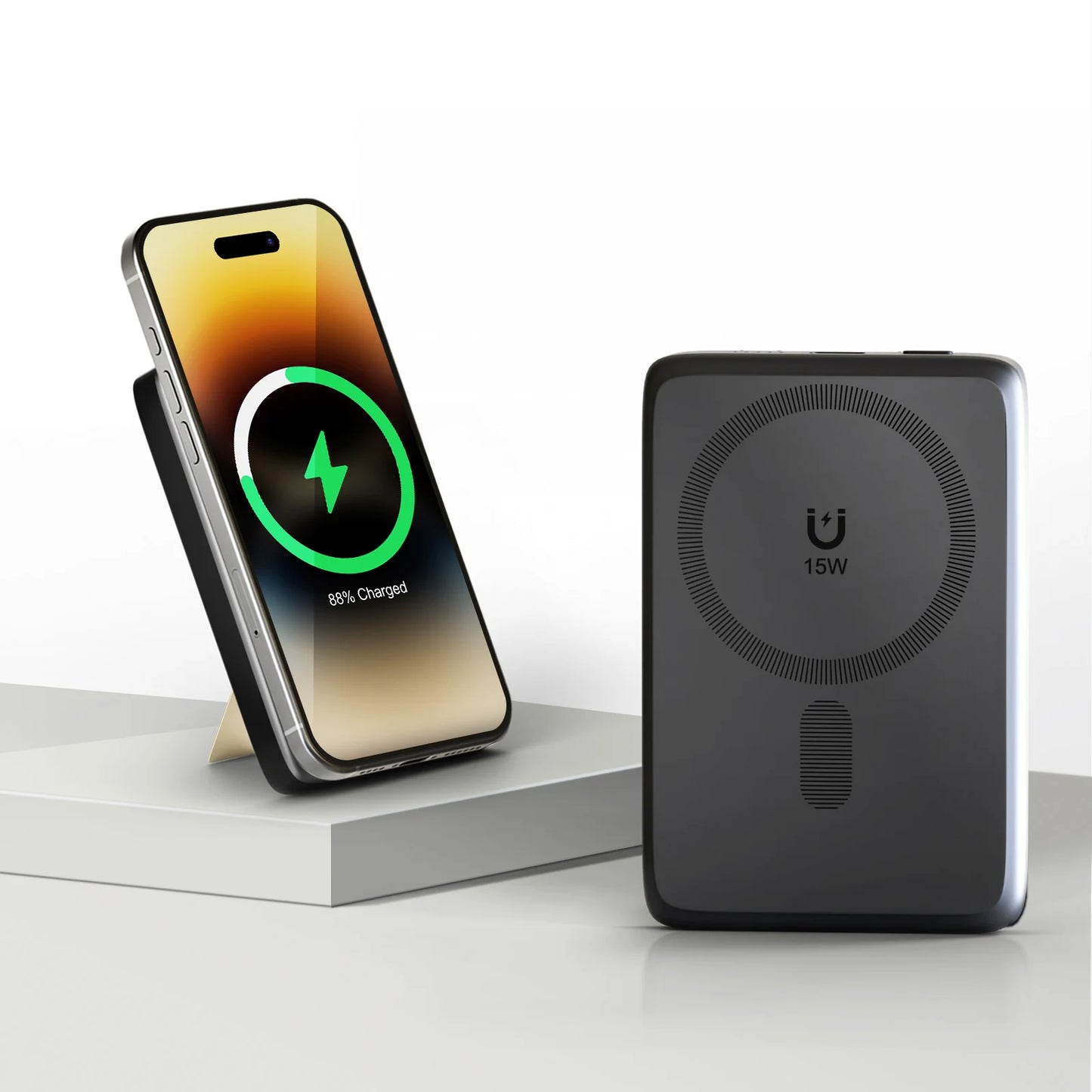 10000W Magnetic Power Bank Wireless Charger 22.5W USB C Cable